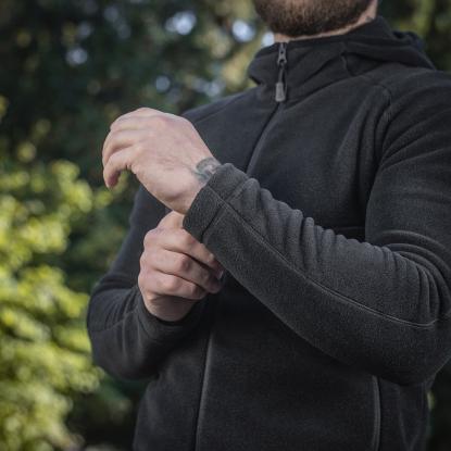 M-TAC Sprint Polartec fleecetrøje med hætte, sort