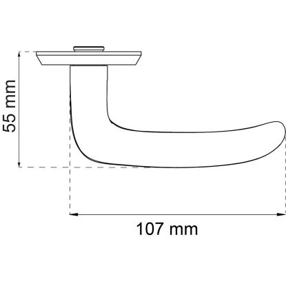Habo A696 dørgreb inkl. dørgrebsroset, forniklet