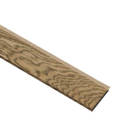 I-Wood afslutningsliste til 3-lamel akustikpanel, mørkebrun olieret, beige filt og sort kerne, egefiner, 17 x 92 mm