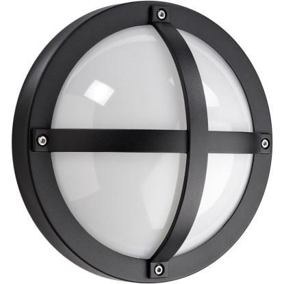 SG Armaturen Solo LED væglampe, Ø27 cm, E27, IP65, KL I, sort