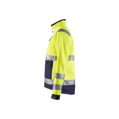 Blåkläder 4902 dame high vis softshell jakke, hi-vis gul/marineblå