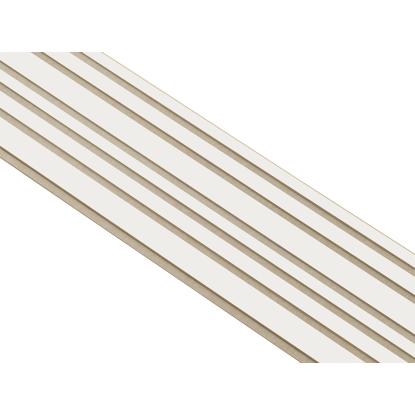 I-Wood Medio+ Mixed akustikpanel, hvidmalet, beige filt og lys kerne, folie, 16 x 300 mm