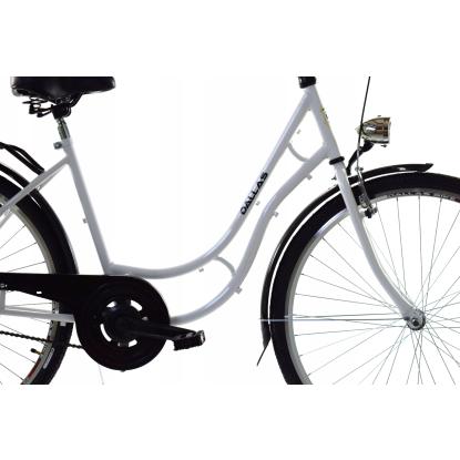 Damecykel, retro, 28", hvid/sort