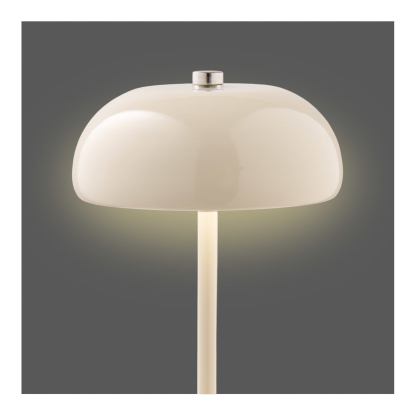 Margate LED bordlampe, genopladelig, H18 cm, beige