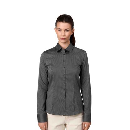 Seven Seas SS730 Fine Twill California skjorte, modern, dame, mørk grå