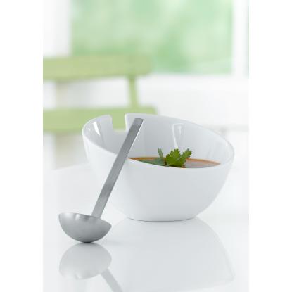 Steel-Function dressing/sauceskål med ske, porcelæn/rustfrit stål