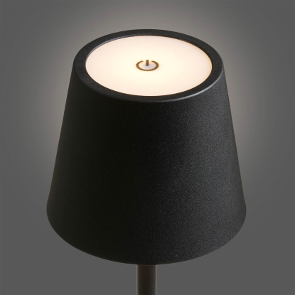 Bradford LED bordlampe, genopladelig, H37 cm, sort