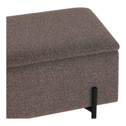 Watford bænk med opbevaring, bouclé, brun, 95 cm