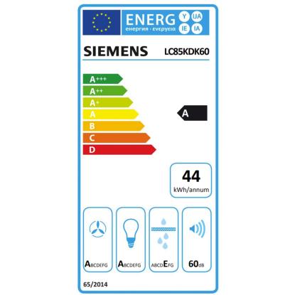 Siemens iQ100 væghængt emhætte LC85KDK60, sort, 80 cm
