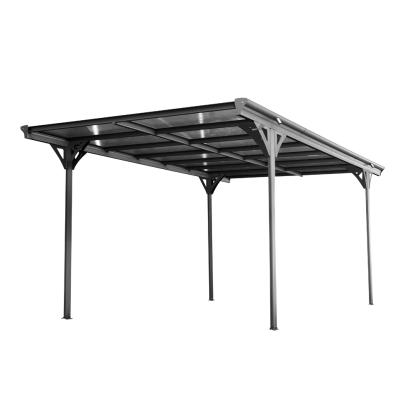 Westmann Helsinki carport, fladt tag, antracitgrå, 232 x 305 x 503 cm - 15 m²