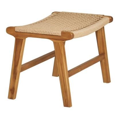 Derby fodskammel, teak/polyrattan, natur