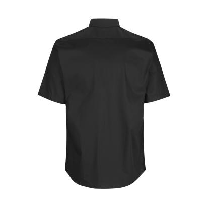 Seven Seas SS410 Poplin skjorte med korte ærmer, modern, sort