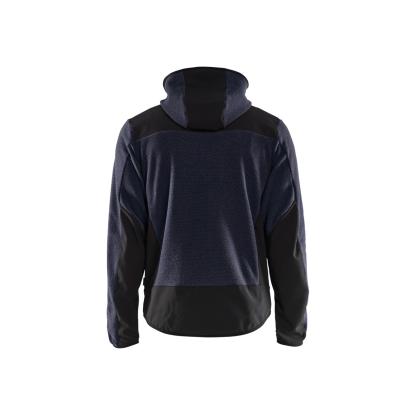 Blåkläder 5940 strikket jakke med softshell, mørk marineblå/sort