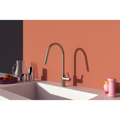 Ideal Standard GUSTO køkkenarmatur, C-tud, silver storm