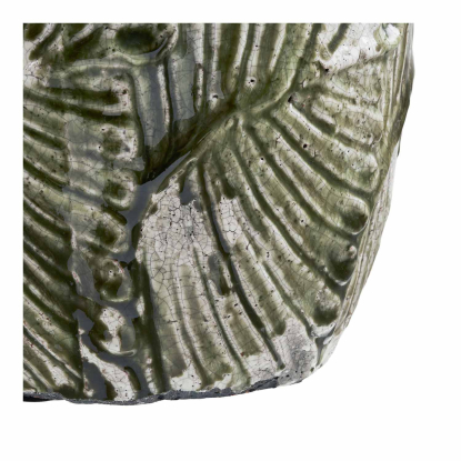 Urtepotte, terracotta, grøn/hvid, Ø20 cm