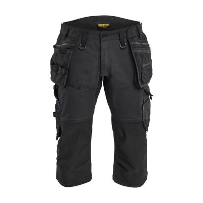 Blåkläder 1977 striker håndværkerknickers med stretch, sort/sort