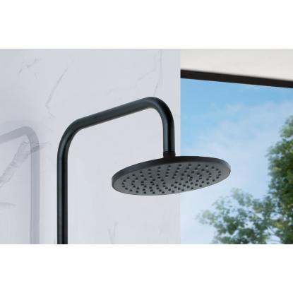 Nortiq brusesystem med termostat og 22 cm brusehoved, mat sort