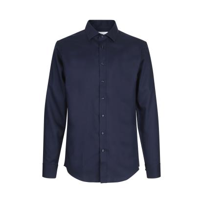 Seven Seas SS30 Fine Twill skjorte, slim, navy