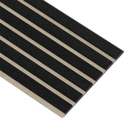 I-Wood Medio+ Original akustikpanel, sortmalet, beige filt og sort kerne, egefiner, 17 x 300 mm