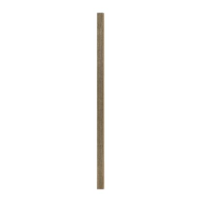 I-Wood afslutningsliste til 3-lamel akustikpanel, sort olieret, beige filt og lys kerne, egefiner, 16 x 92 mm