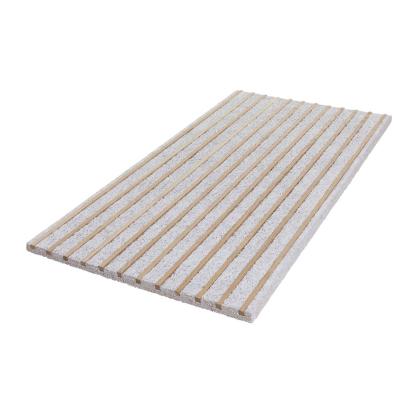 FibroTech Barcode Multifin træbetonplade, 25 x 600 x 1200 mm, hvid
