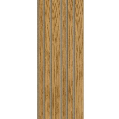 I-Wood Basic Mixed akustikpanel, brun olieret, brun filt og lys kerne, egefiner, 16 x 300 mm 