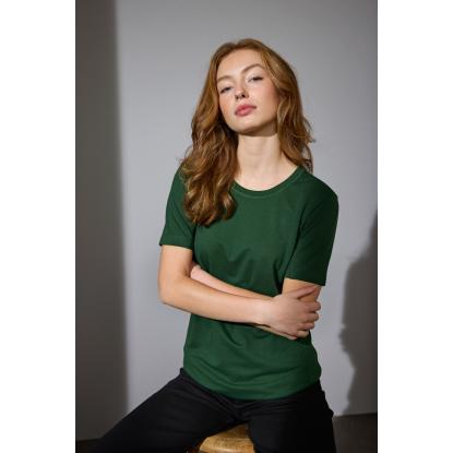 ID 0529 T-shirt, lyocell, dame, flaskegrøn
