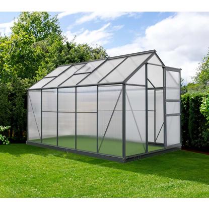 Westmann Flora 610 drivhus, aluminium/polycarbonat, antracitgrå - 5,99 m²