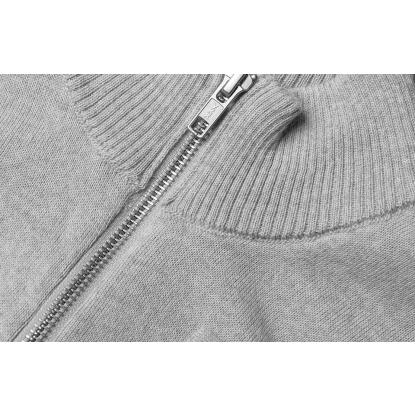 Seven Seas S661 The cardigan med lynlås, merino, dame, lys grå melange