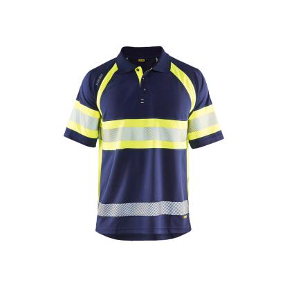 Blåkläder 3338 high vis UV poloshirt, marineblå/hi-vis gul