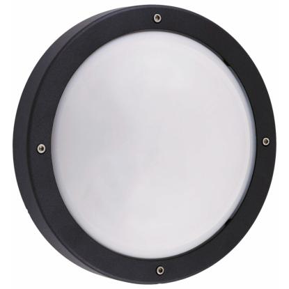 SG Armaturen Primo 1100 LED væglampe, Ø27 cm, IP65, sort