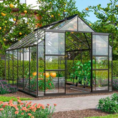 Vitavia Mars 8300 drivhus, sort, 8,3 m², 3 mm hærdet glas