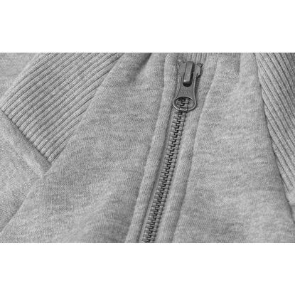 ID 0629 sweat cardigan med lynlås, dame, grå melange