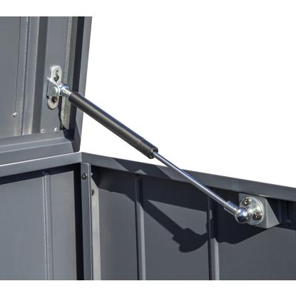 ShelterLogic hyndeboks, stål, antracitgrå,  93 x 79 x 138 cm - 870 liter