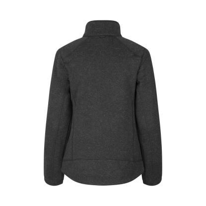 ID 0848 Zip-n-Mix strikfleece cardigan, melange, dame, koks melange