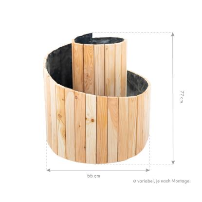 Westmann Luise spiral højbed, lærketræ, 400 x 77 cm