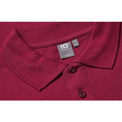 ID 0544 langærmet polishirt med stretch, bordeaux