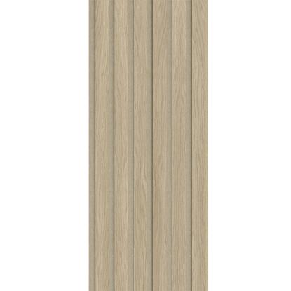 I-Wood Basic Original akustikpanel, ubehandlet natur, beige filt og lys kerne, egefiner, 16 x 300 mm 