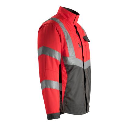 MASCOT SAFE SUPREME Oxford arbejdsjakke, hi-vis rød/mørk antracit