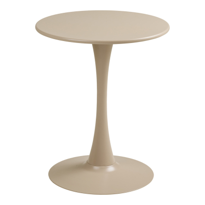 Meira cafébord, stål, taupe, Ø60 cm