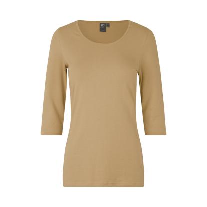 ID 0597 Stretch T-shirt med korte ærmer, dame, sand