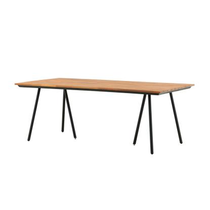 Venture Design Chan havebord, sort/natur, 100 x 200 cm