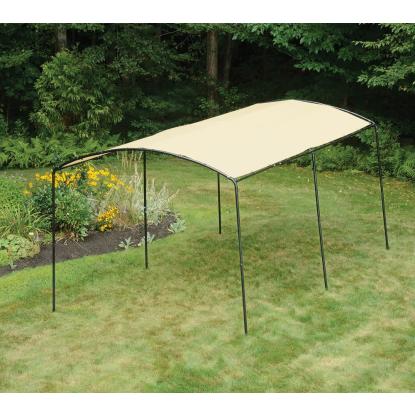 ShelterLogic carport, polyester, beige, 240 x 270 x 490 cm