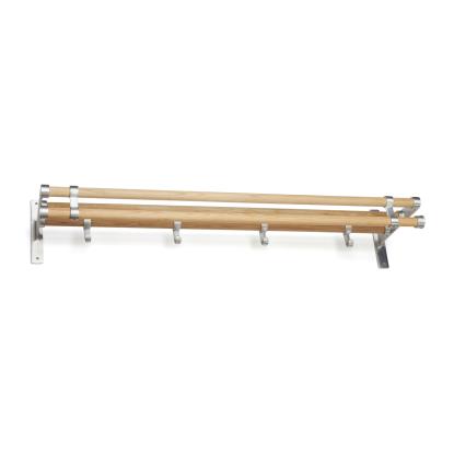 Habo Elegant Plus hattehylde, eg/alu, 1000 mm