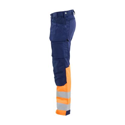 Blåkläder 1558 high vis buks med stretch, marineblå/hi-vis orange