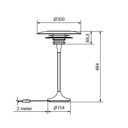 Belid Diablo bordlampe, Ø30 cm, H48,4 cm, G9, skovgrøn