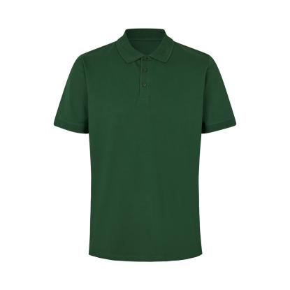 ID 0586 poloshirt, økologisk, flaskegrøn