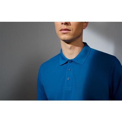 ID 0586 poloshirt, økologisk, azur