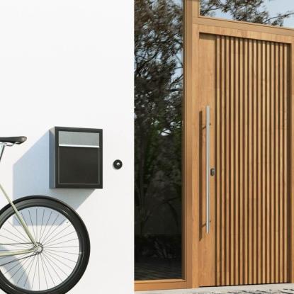Bravios Base postkasse, rustfrit indkast, sort
