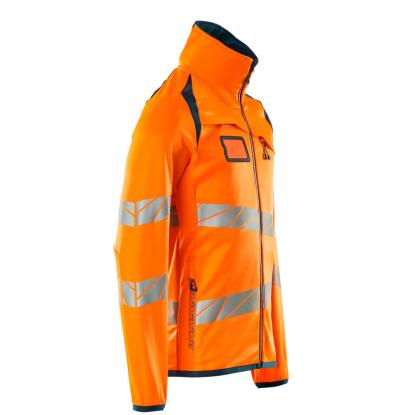 MASCOT ACCELERATE SAFE fleecetrøje med lynlås, hi-vis orange/mørk petroleum